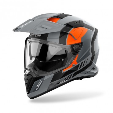 Casco integrale dual road Airoh Bandit Horn Orange Matt