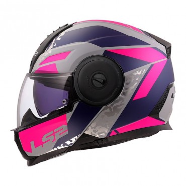 Casco modulare LS2 FF902 Scope II Oxyd Grey Blue Purple Opaco
