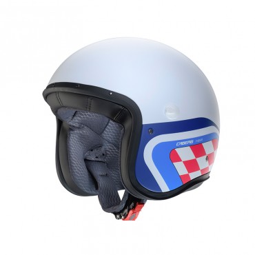 Casco jet Caberg FREERIDE-X Daytona Matt White Blue Red