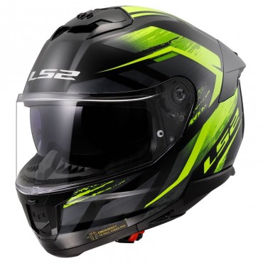 Casco integrale LS2 FF808 Stream II Fury Black H-V Yellow