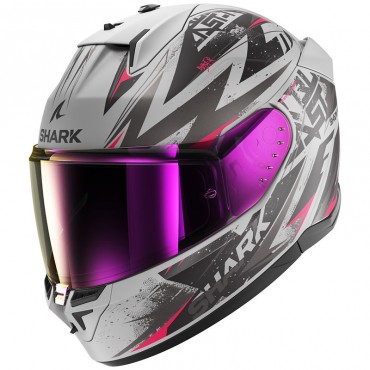 Casco integrale Shark D-SKWAL 3 Blast-R Matt Grigio Fuksia