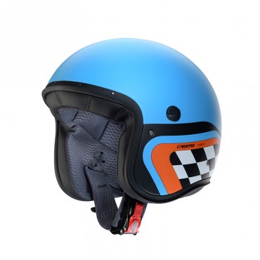 Casco jet Caberg FREERIDE-X Daytona Matt Light Blue Black Orange