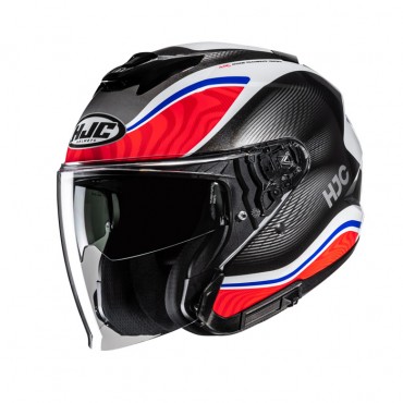 Casco jet HJC i31 Depe MC21 Blu Rosso Bianco