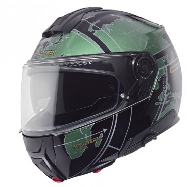 Casco modulare Schuberth C5 Globe Green Gloss
