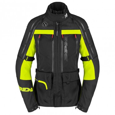 Giacca moto donna Spidi 4 SEASON V3 LADY H2OUT Nero Giallo Fluo