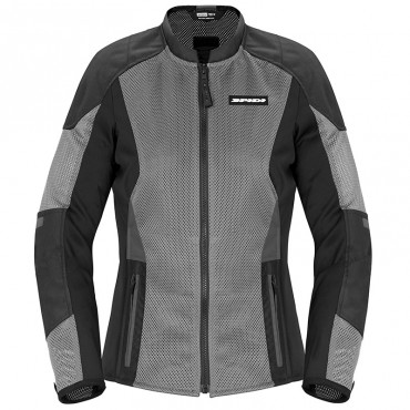 Giubbino moto traforato donna Spidi Super Net Lady Grigio Nero