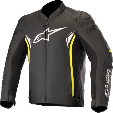 Giubbino moto pelle racing Alpinestars SP-1 V2 Leather nero giallo fluo