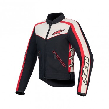 Giubbino moto donna Alpinestars STELLA T-DYNO WR Nero Ecru Rosso
