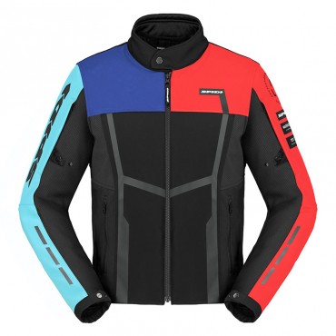 Giubbino moto Spidi MOTOJOY Nero Rosso Blu