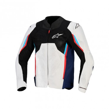 Giubbino traforato Alpinestars AST AIR Bianco Blu Rosso