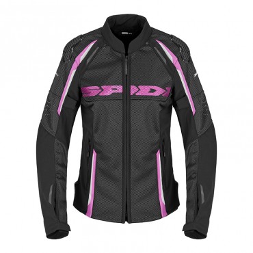 Giubbino moto traforato donna Spidi Race Warrior 2 Net Lady Nero Fuksia