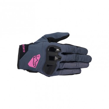 Guanti moto donna ventilati Alpinestars STELLA Chrome Grigio Fuksia