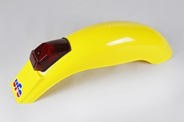 Parafango posteriore universale enduro Ufo con fanalino 50cc-80cc-125cc (1975-1979) giallo
