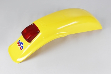 Parafango posteriore universale enduro Ufo con fanalino 125cc-250cc-500cc (1983-1993) giallo