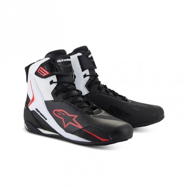 Scarpe moto Alpinestars FASTER 4 Black White Red