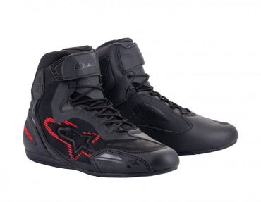 Scarpe moto Alpinestars FASTER 3 RIDEKNIT Black Dark Grey Bright Red